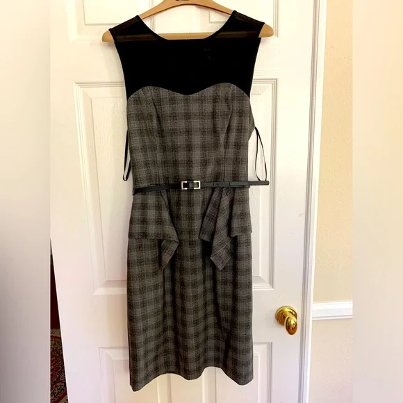 charcoal grey shift dress Theory Charcoal Betty Shift Dress, 12 – Second Serve Resale main image 1